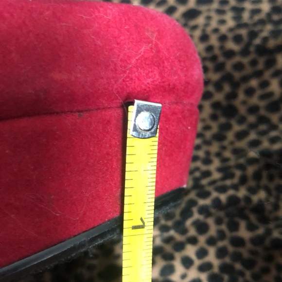 Derek Heart red velvet platform buckle strap heels like Dorothy 5.5 - Picture 13 of 13